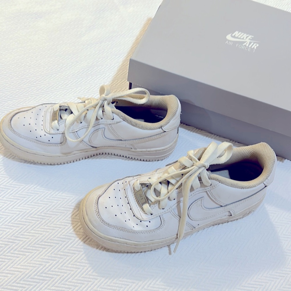 Nike Air Force 1 all white youth size 4.5 original box